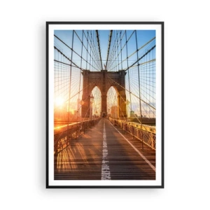 Pôster com moldura preta - Na Ponte Dourada - 70x100 cm