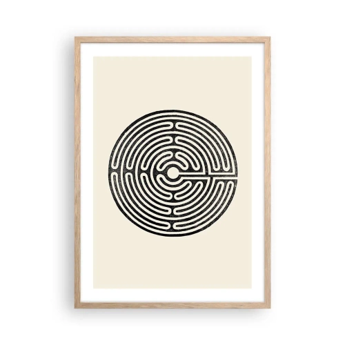 Pôster com moldura de carvalho claro - Ordem misteriosa - 50x70 cm