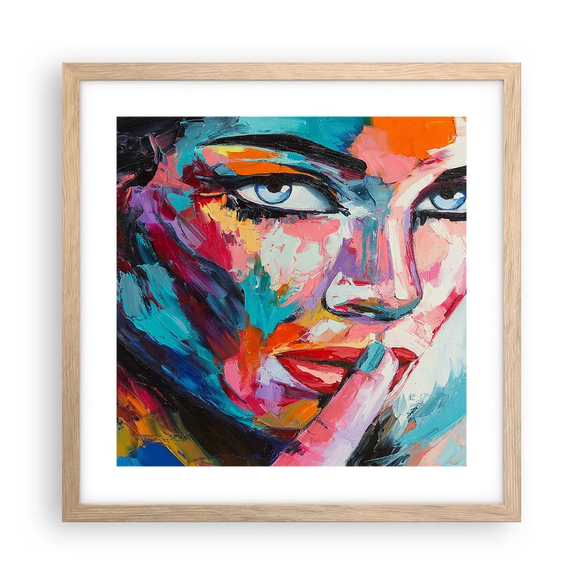 Pôster com moldura de carvalho claro - O nosso primeiro segredo - 40x40 cm