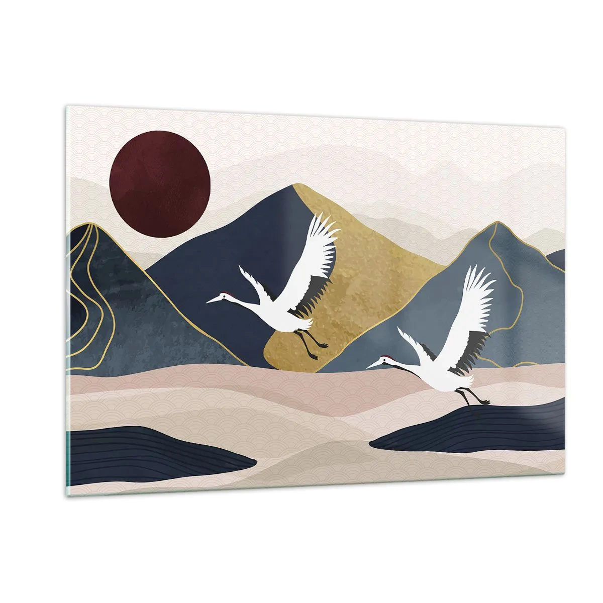 Quadro em vidro - E o dia acaba novamente - 120x80 cm