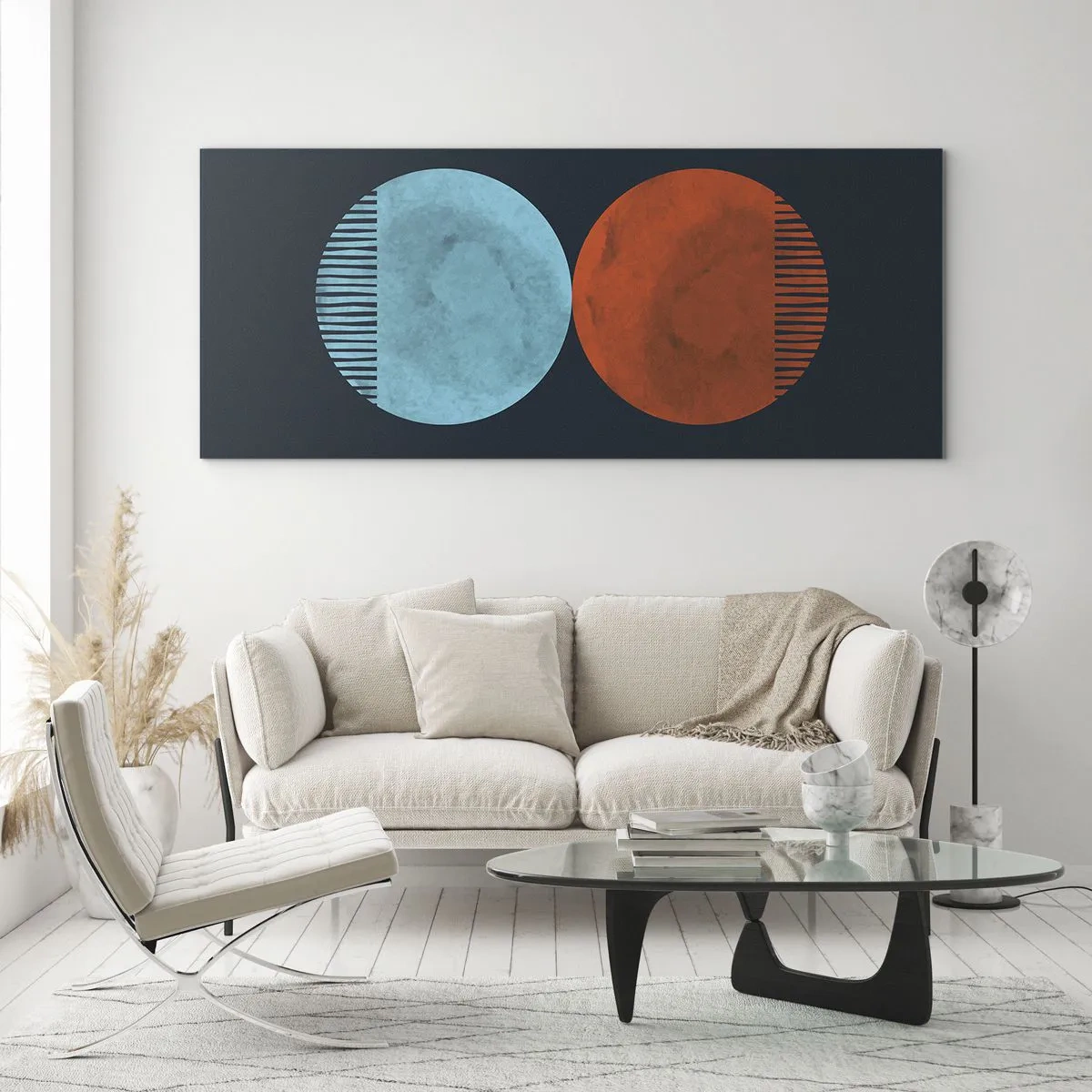 Quadro em vidro - Apenas geometria? - 90x30 cm