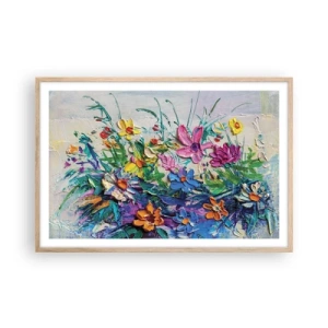 Pôster com moldura de carvalho claro - Não é de todo natureza morta - 91x61 cm
