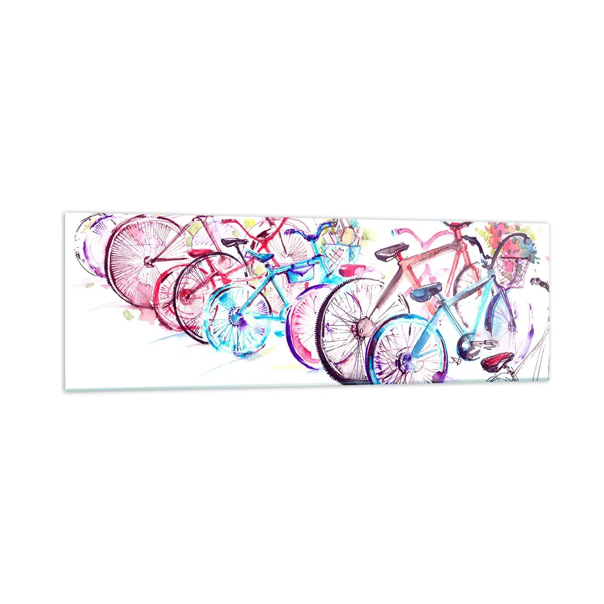 Quadro em vidro - Reunião do Clube Antimoto  - 160x50 cm