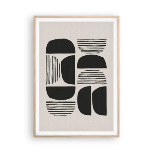 Pôster com moldura de carvalho claro - Ofertas indiferentes - 70x100 cm