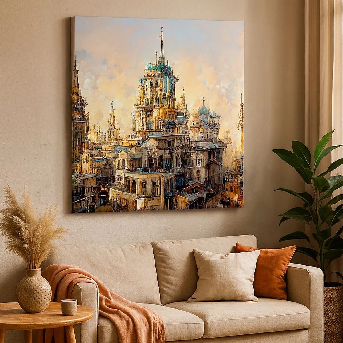 Quadro em tela - Cidade das cidades - 30x30 cm
