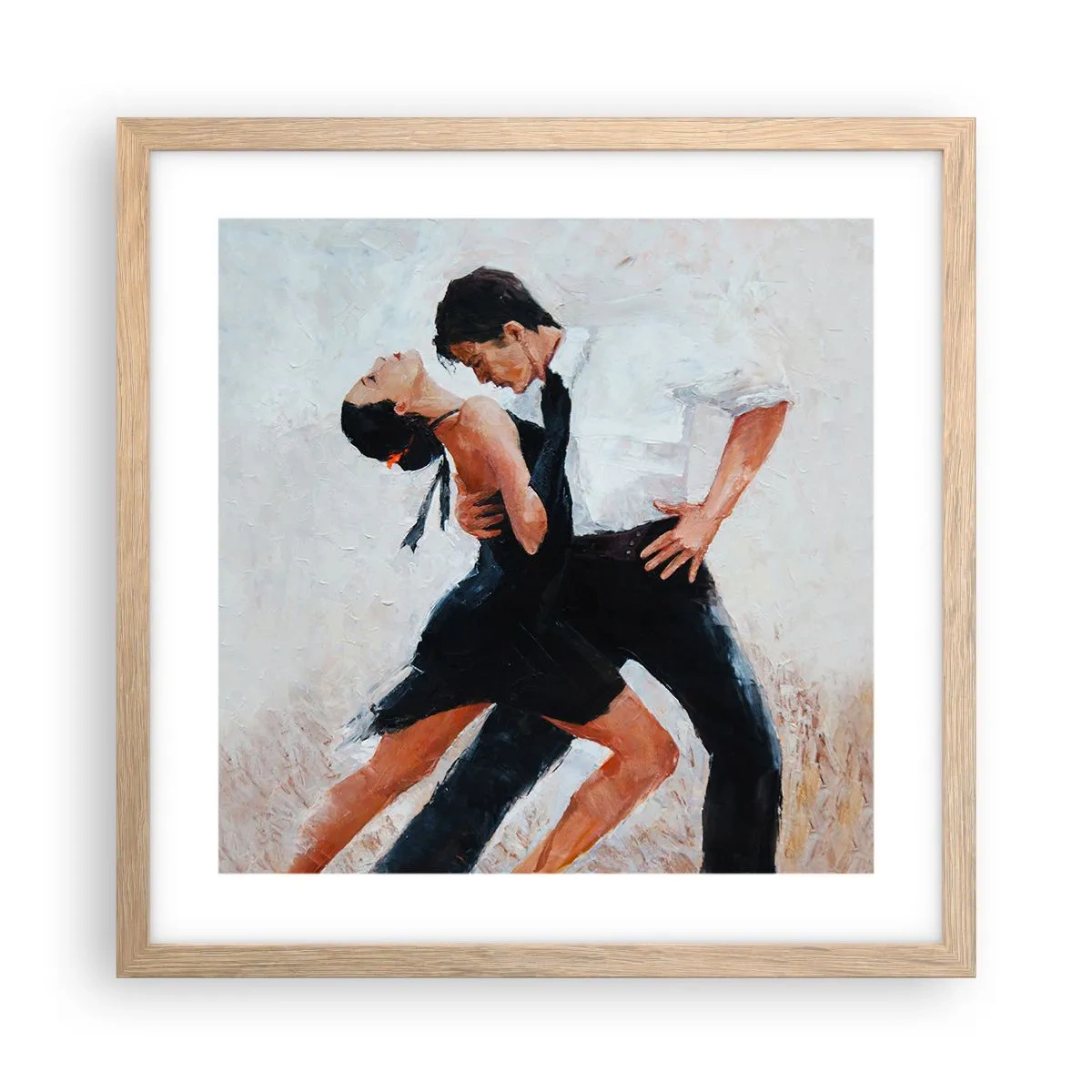 Pôster com moldura de carvalho claro - O tango dos meus sonhos - 40x40 cm
