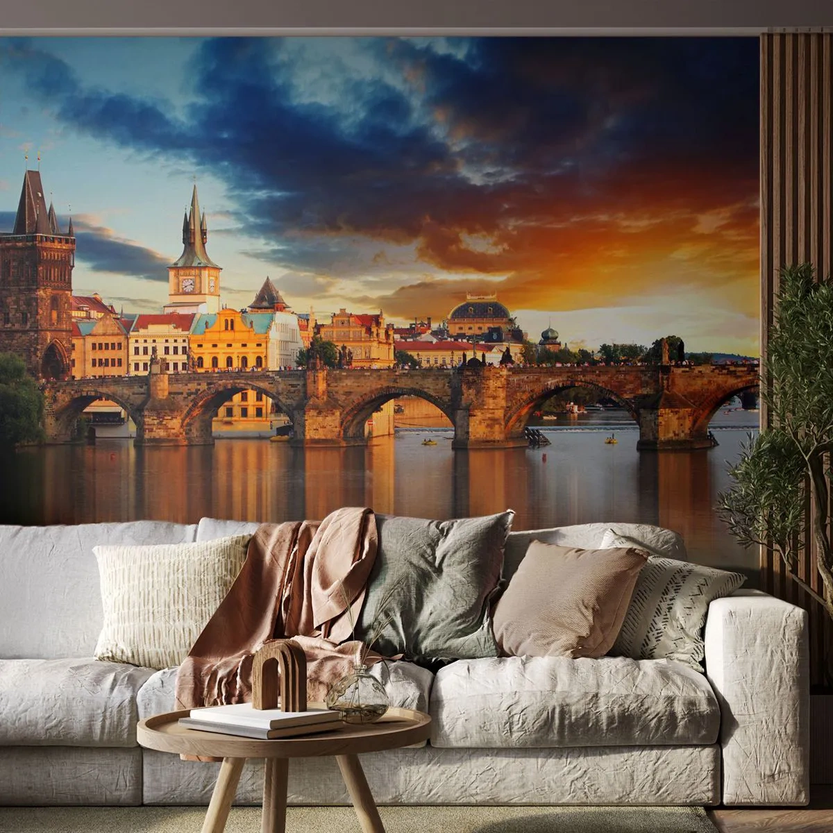 Papel de Parede Autocolante Deluxe Sticker - Linda há séculos - Cidade, Praga, A república Tcheca - 250x175 cm