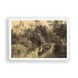 Pôster em moldura branca - Viagem à fonte - 100x70 cm