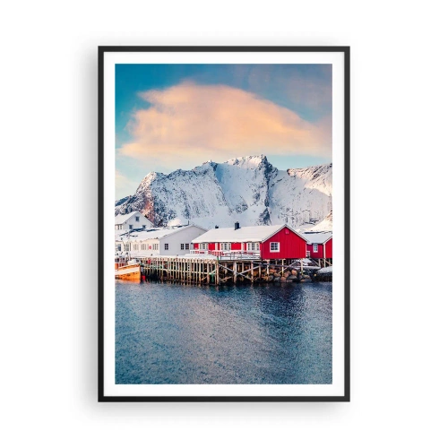 Pôster com moldura preta - Refpugio do Norte - 70x100 cm
