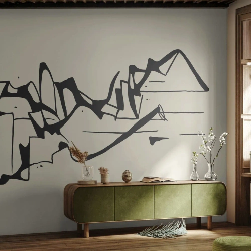 Papel de Parede Autocolante Deluxe Sticker - Talvez uma paisagem - Minimalismo, Pedaço, Linha - 300x210 cm