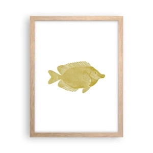 Pôster com moldura de carvalho claro - Peixe e pronto - 30x40 cm