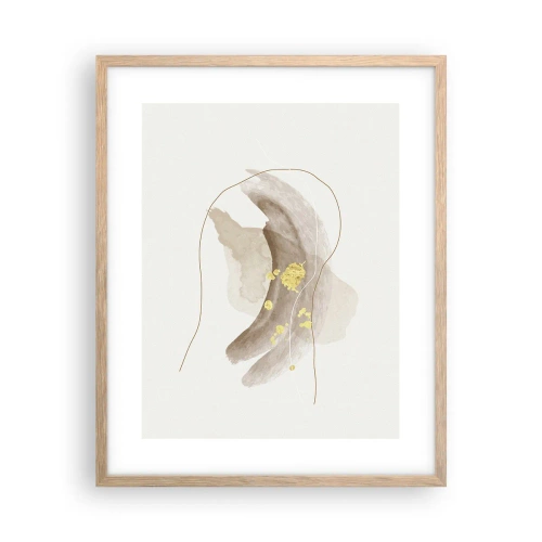 Pôster com moldura de carvalho claro - Encontrado no espaço - 40x50 cm