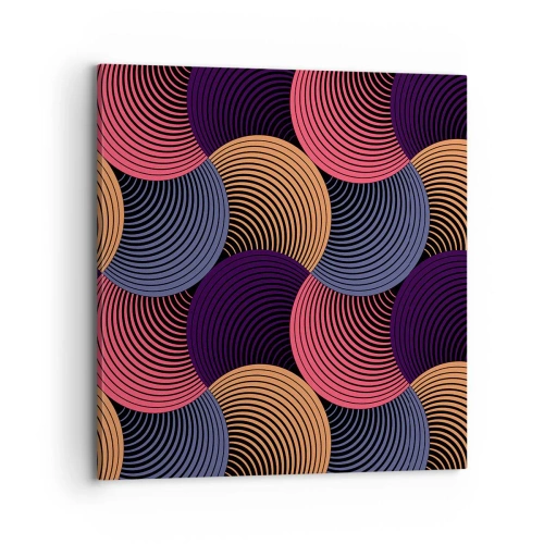 Quadro em tela - Num ritmo circular - 70x70 cm