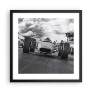 Pôster com moldura preta - O ronco do motor - 40x40 cm