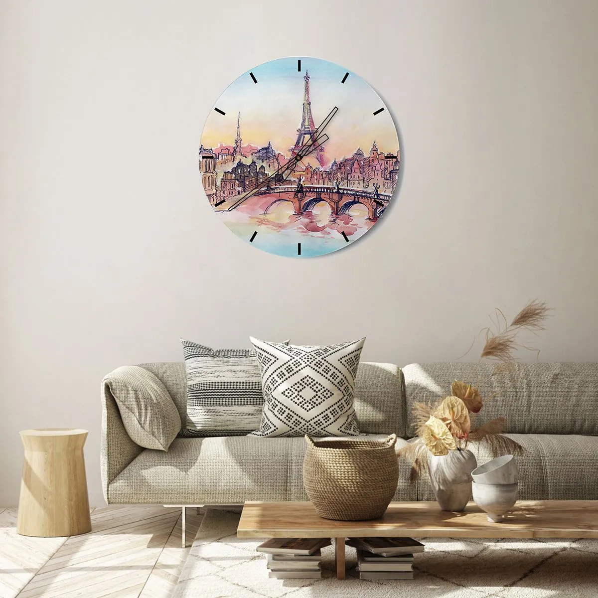 Relógio de parede - Relógio em vidro - A única cidade deste tipo no mundo - 30x30 cm