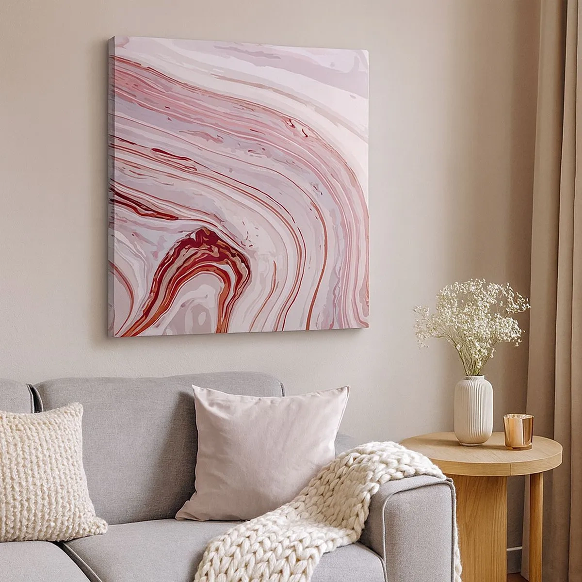 Quadro em tela - Em frente, depois à direita para baixo - 30x30 cm