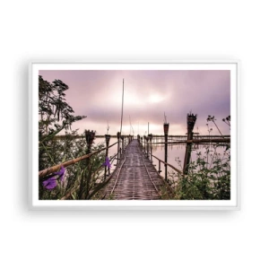 Pôster em moldura branca - Paz e tranquilidade da Ásia - 100x70 cm