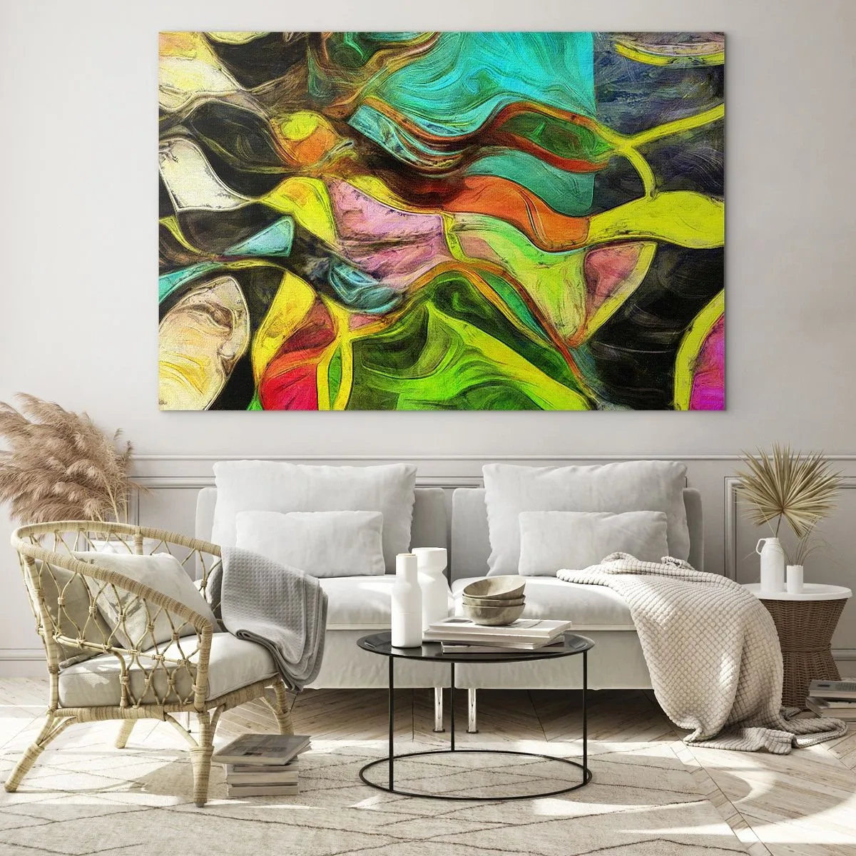 Quadro em vidro - O movimento é vida - 120x80 cm