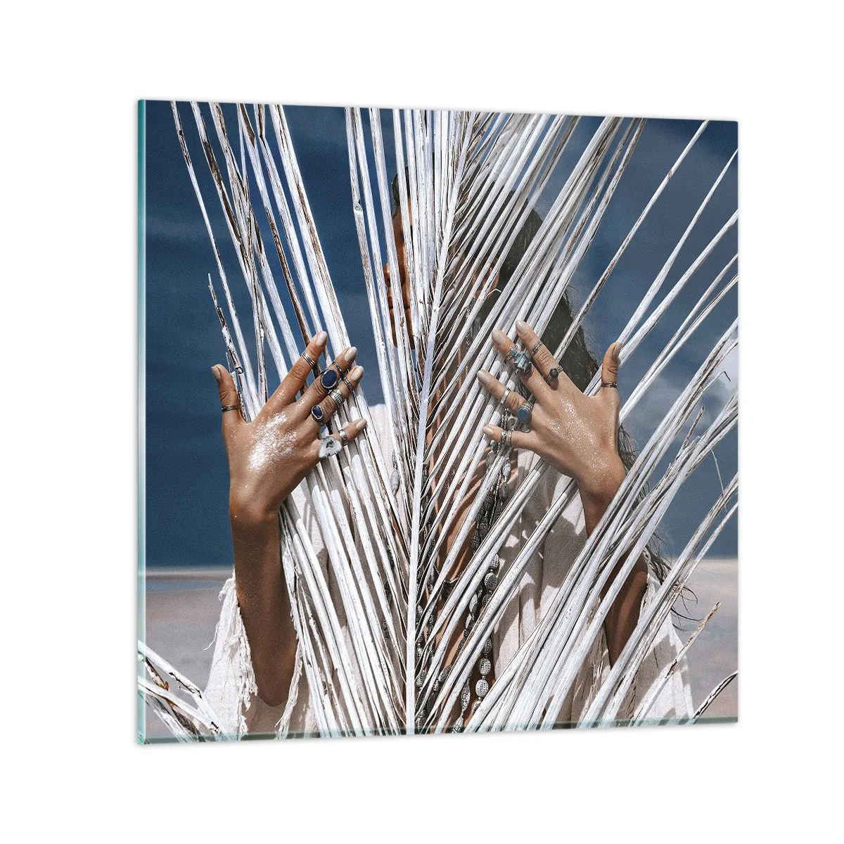 Quadro em vidro - A xamã - 70x70 cm