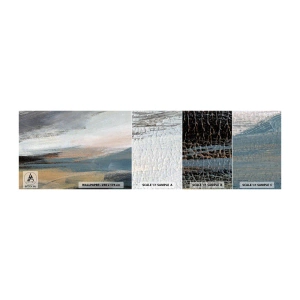Amostra de Papel de Parede Standard Eco - Abstração: paisagem do norte - Pedaço, Abstração, Minimalismo - 100x30 cm