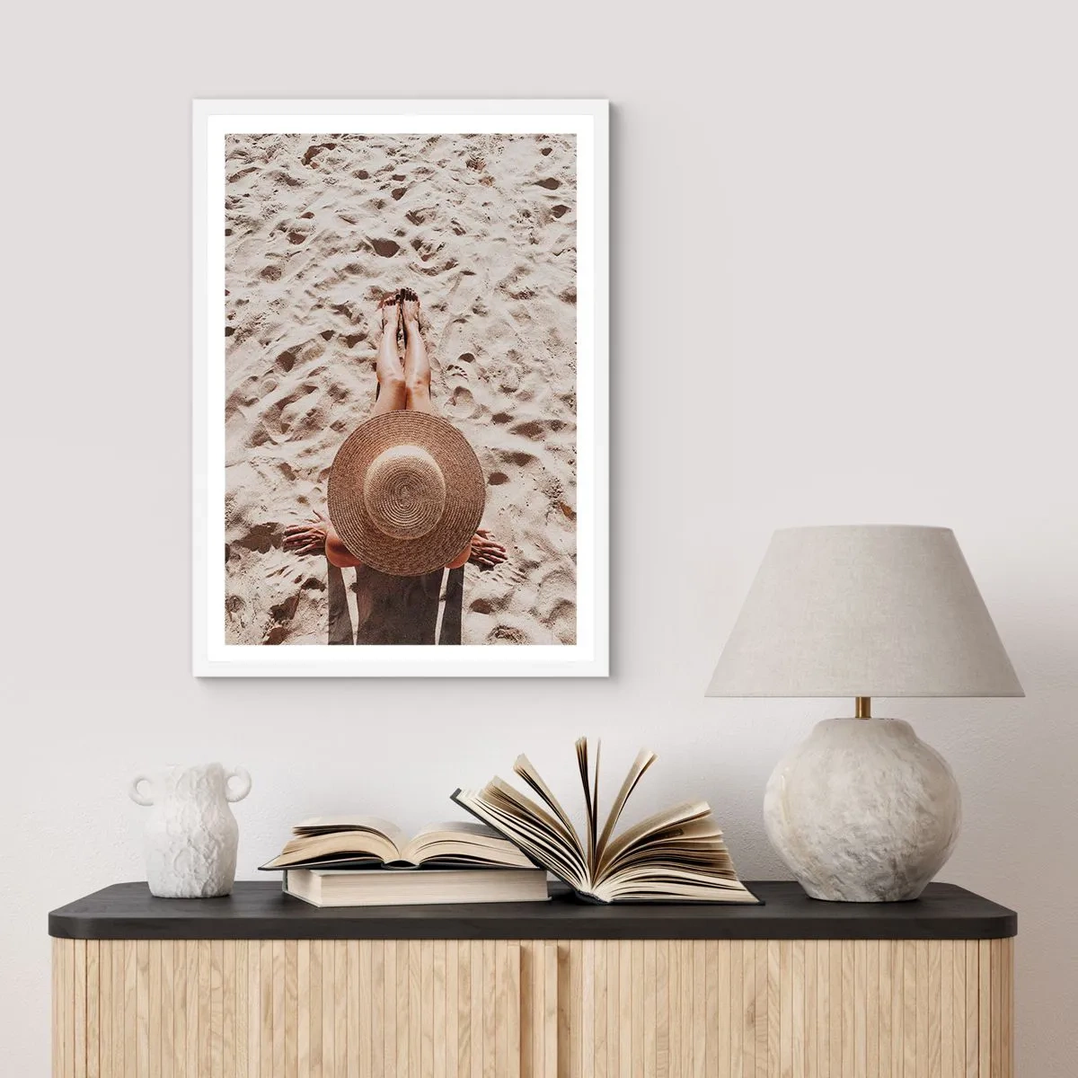 Pôster em moldura branca - Hora de sonhar - 50x70 cm