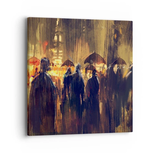Quadro em tela - Os seguidores da chuva - 40x40 cm