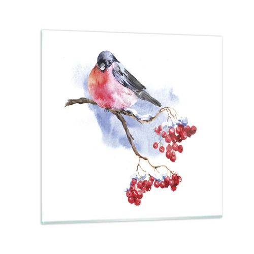 Quadro em vidro - Inverno a cores - 70x70 cm