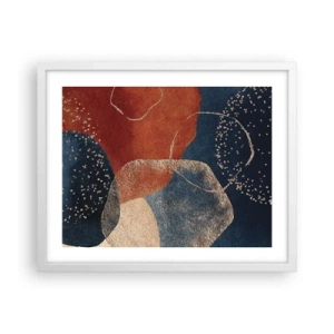 Pôster em moldura branca - Leveza do ser - 50x40 cm