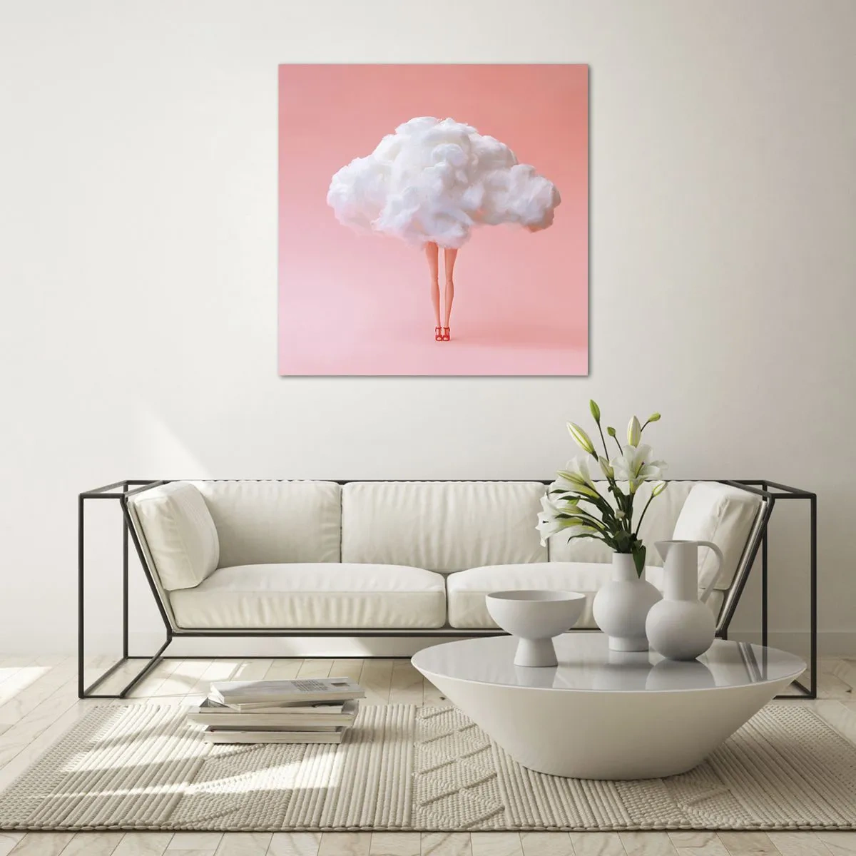 Quadro em vidro - Doce promessa - 60x60 cm