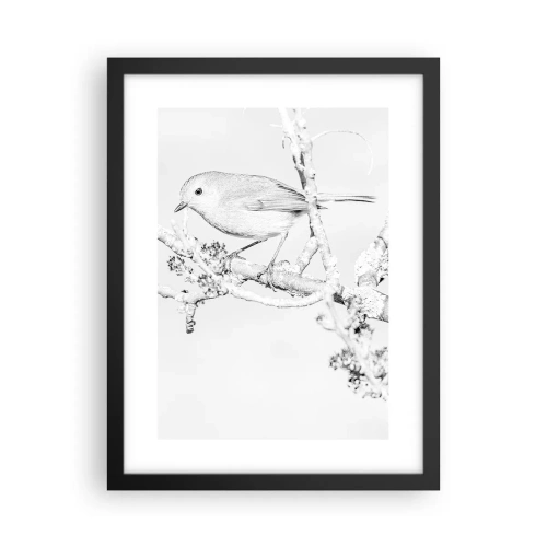 Pôster com moldura preta - Manhã de inverno - 30x40 cm
