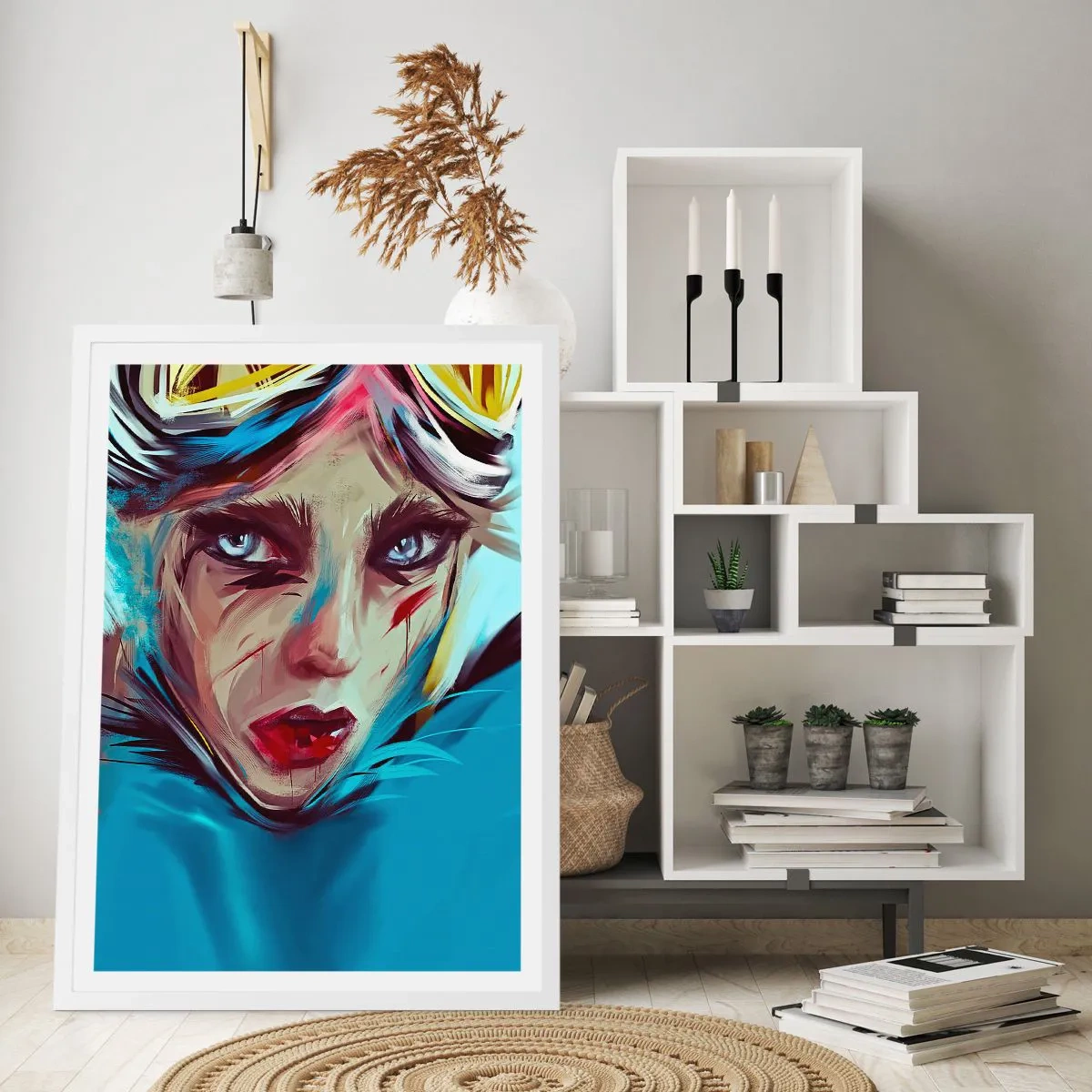 Pôster em moldura branca - A guerreira das estradas - 50x70 cm