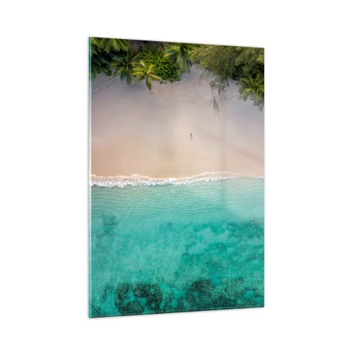 Quadro em vidro - Praia do paraíso - 50x70 cm