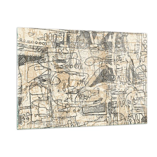 Quadro em vidro - À espera de ser decifrado - 120x80 cm