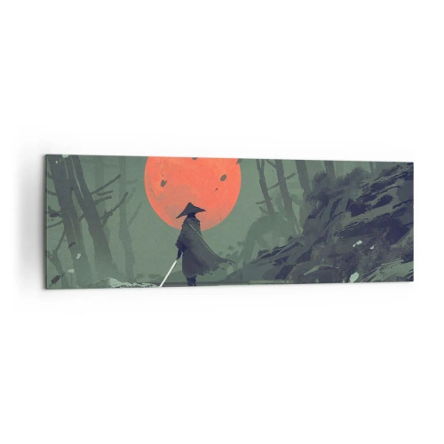 Quadro em tela - O guerreiro da lua vermelha - 160x50 cm