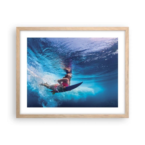 Pôster com moldura de carvalho claro - Profundidade da alegria - 50x40 cm