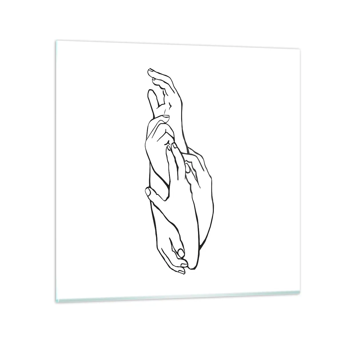 Quadro em vidro - Bom toque - 30x30 cm