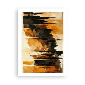 Pôster - Harmonia de preto e dourado - 50x70 cm