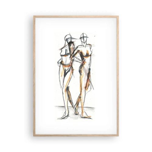 Pôster com moldura de carvalho claro - Um estudo do encanto - 70x100 cm