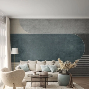 Papel de Parede Premium Sand - Composição ao nível - Minimalismo, Formas, Pastel - 350x256 cm