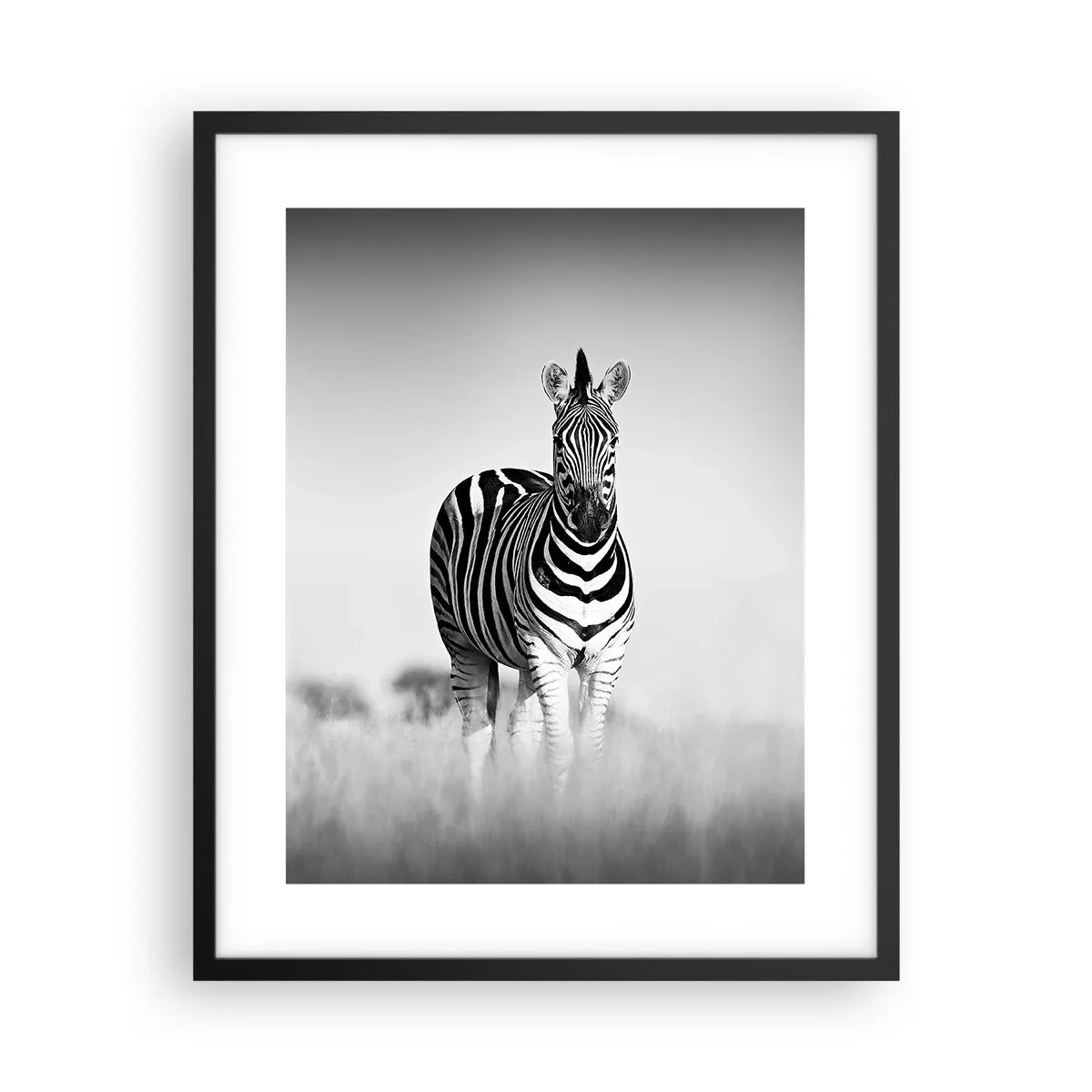 Pôster com moldura preta - De fato, o mundo é a preto e branco - 40x50 cm