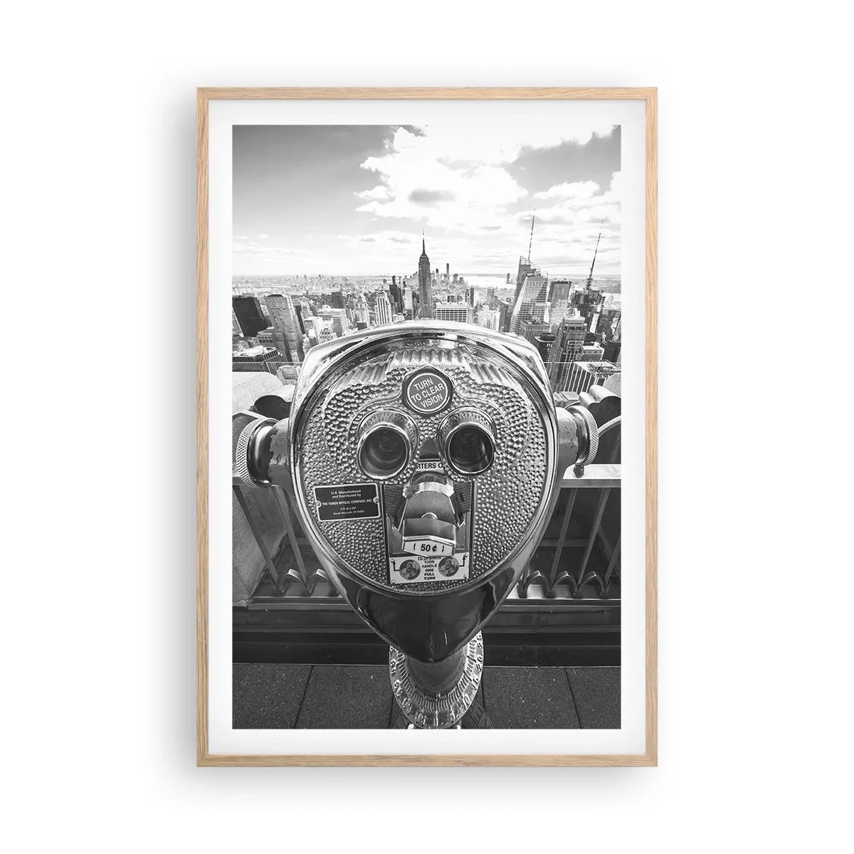 Pôster com moldura de carvalho claro - A cidade das cidades - 61x91 cm