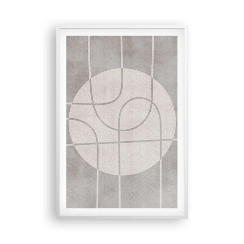 Pôster em moldura branca - Circular e direto - 61x91 cm