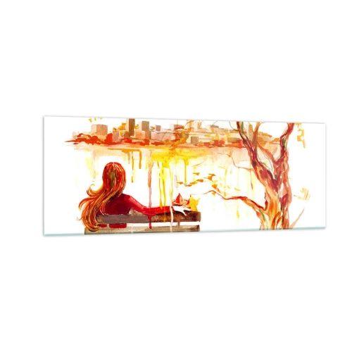 Quadro em vidro - Um momento de reflexão - 140x50 cm