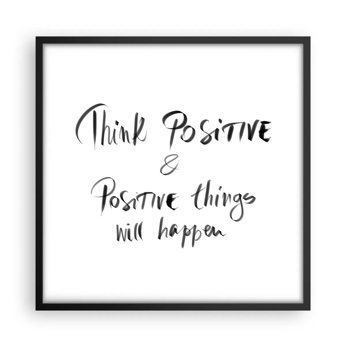 Pôster com moldura preta - Como viver? - 50x50 cm