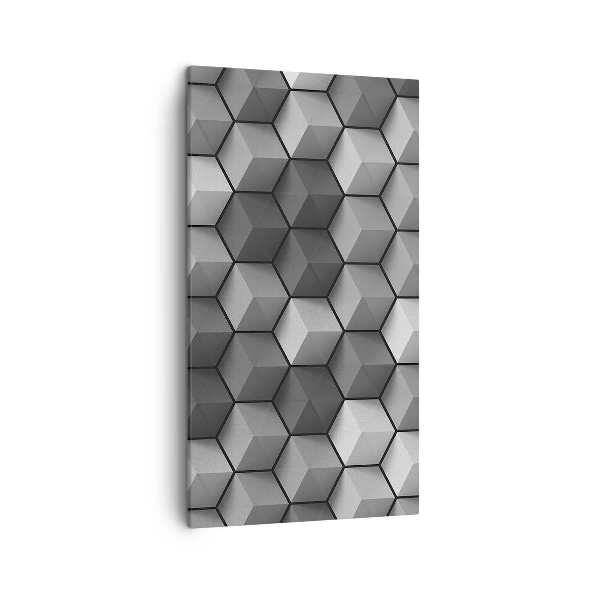 Quadro em tela - Quebra-cabeça cubista - 45x80 cm