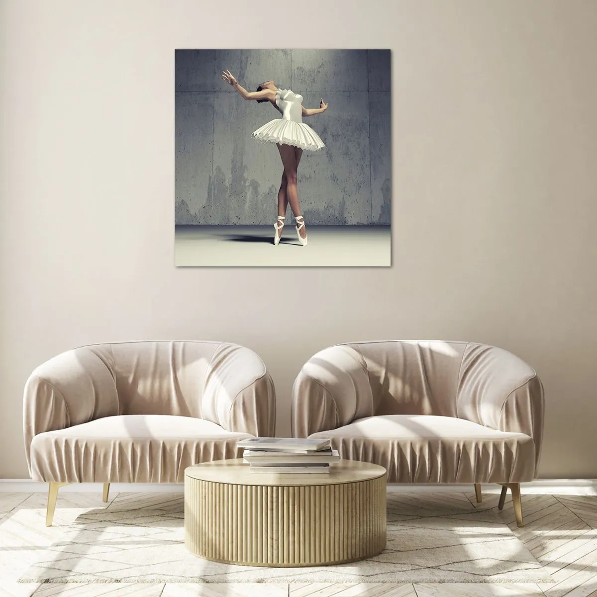 Quadro em vidro - Leve como um pássaro - 50x50 cm