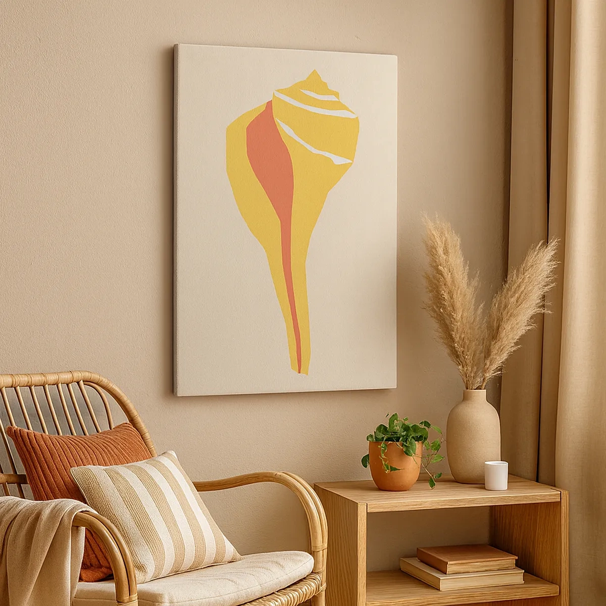 Quadro em tela - Abstração orgânica – crescimento - 50x70 cm