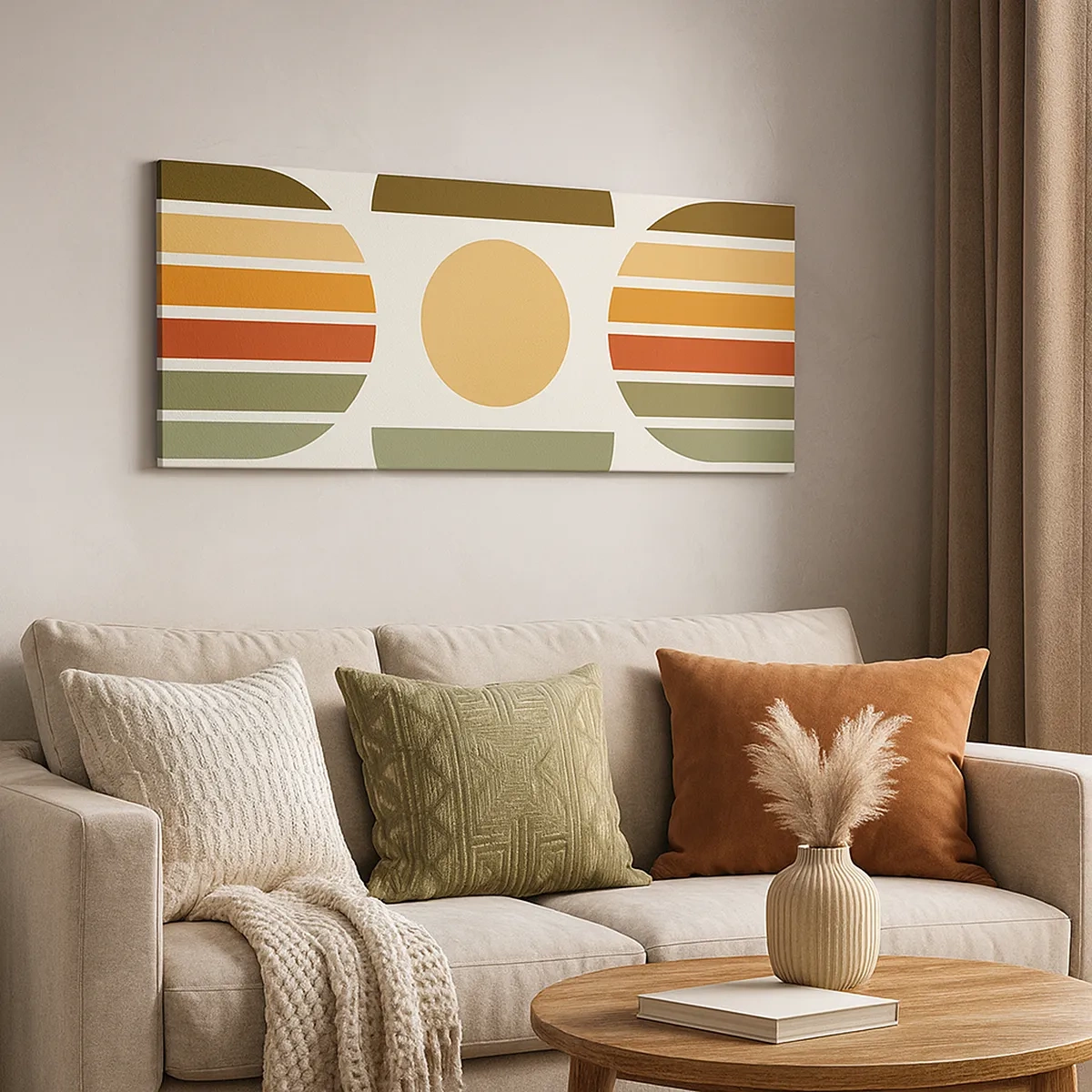 Quadro em tela - Em tons terrosos - 30x30 cm