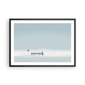 Pôster com moldura preta - Sim, estou esperando. - 70x50 cm