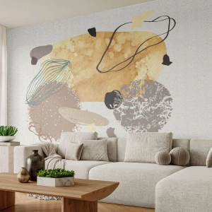 Papel de Parede Premium Sand - Plumcologia aplicada - Abstração, Pedaço, Minimalismo - 350x256 cm